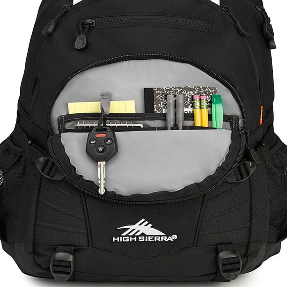 NWT High Sierra Backpack Waterproof Commute Hike Business Travel Black MINT - Picture 6 of 12